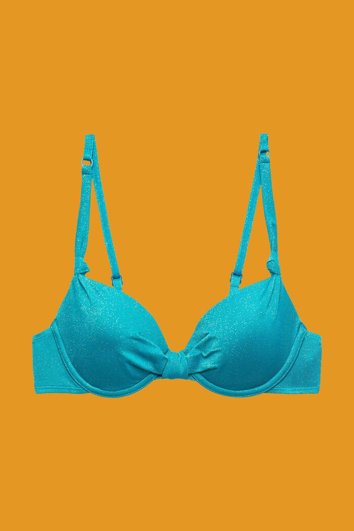 Glitzerndes Bikinitop mit wattierten Bügel-Cups