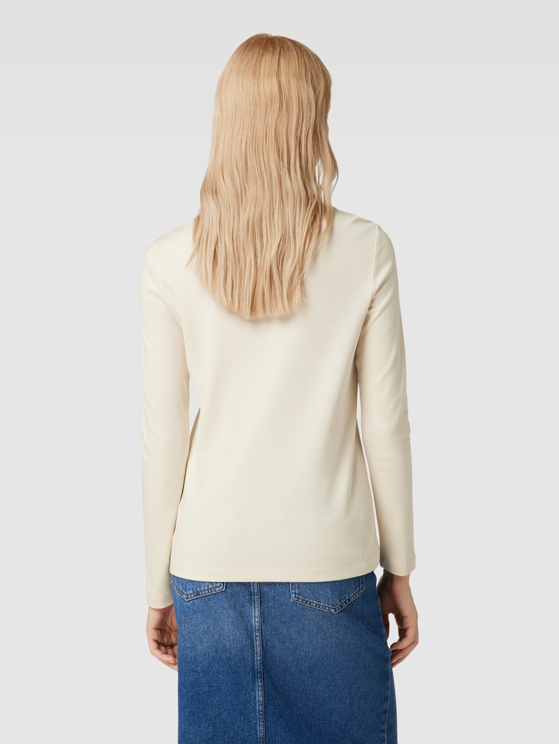 Longsleeve mit U-Boot-Ausschnitt in stein