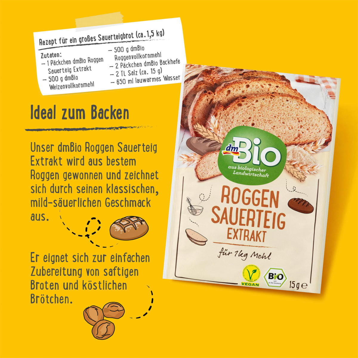 Roggen Sauerteig Extrakt, 15 g