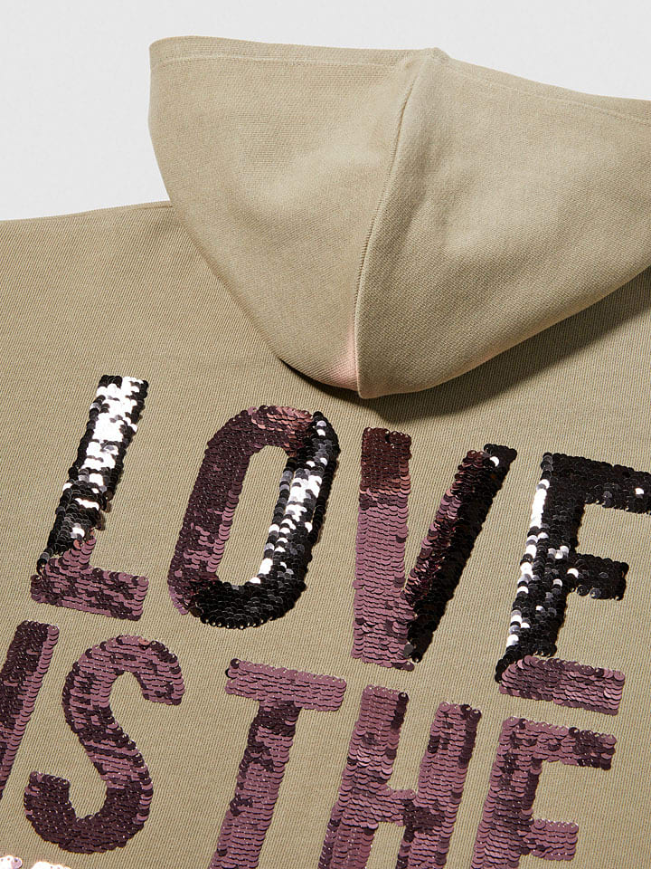Sisley Sweatjacke in Beige günstig kaufen