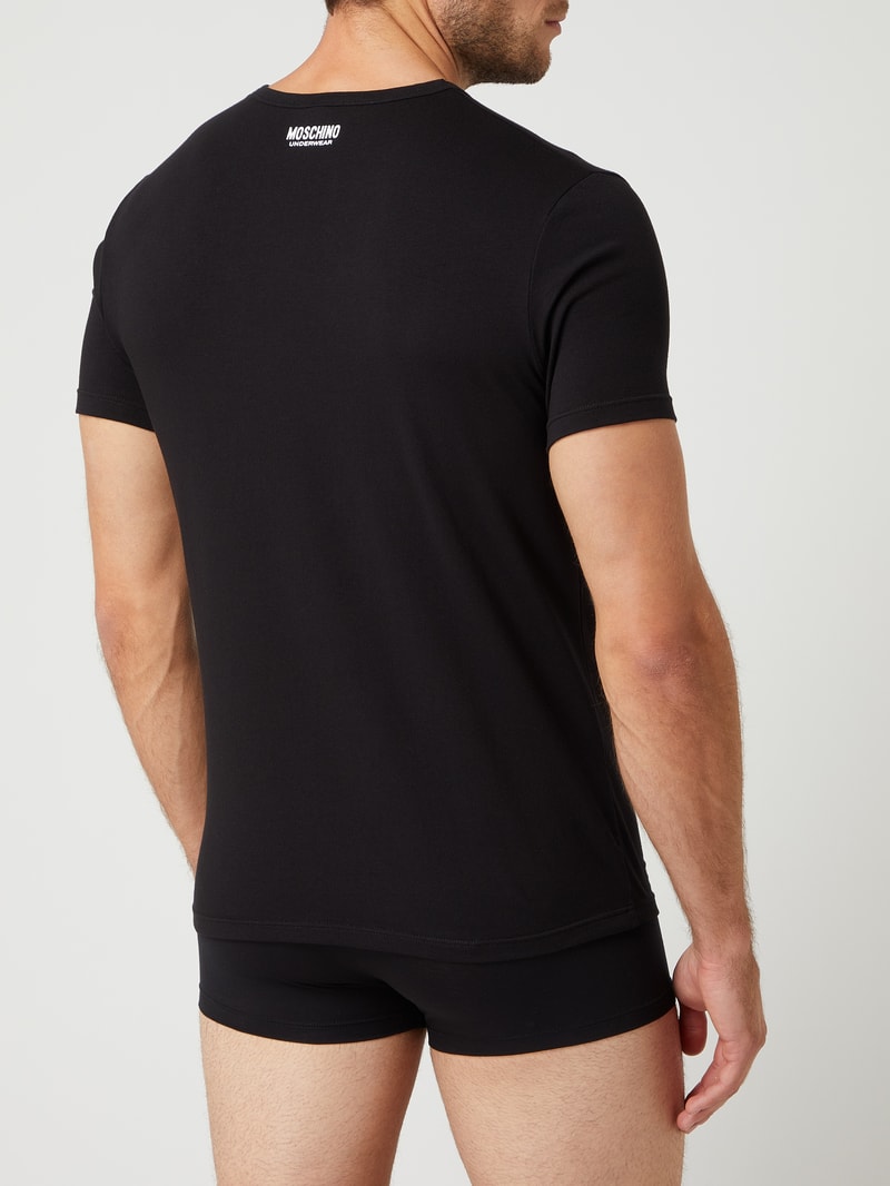 T-Shirt im 2er-Pack in mittelgrau meliert