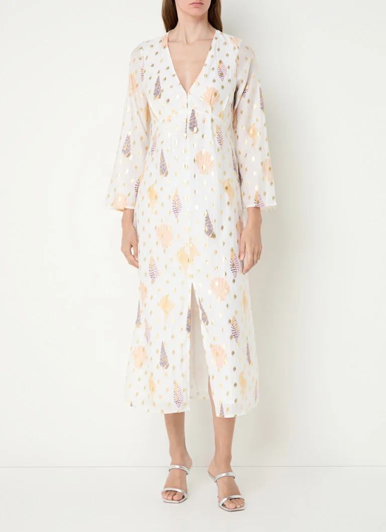 Never Fully Dressed Angie midi tunic dress in lyocell blend with print