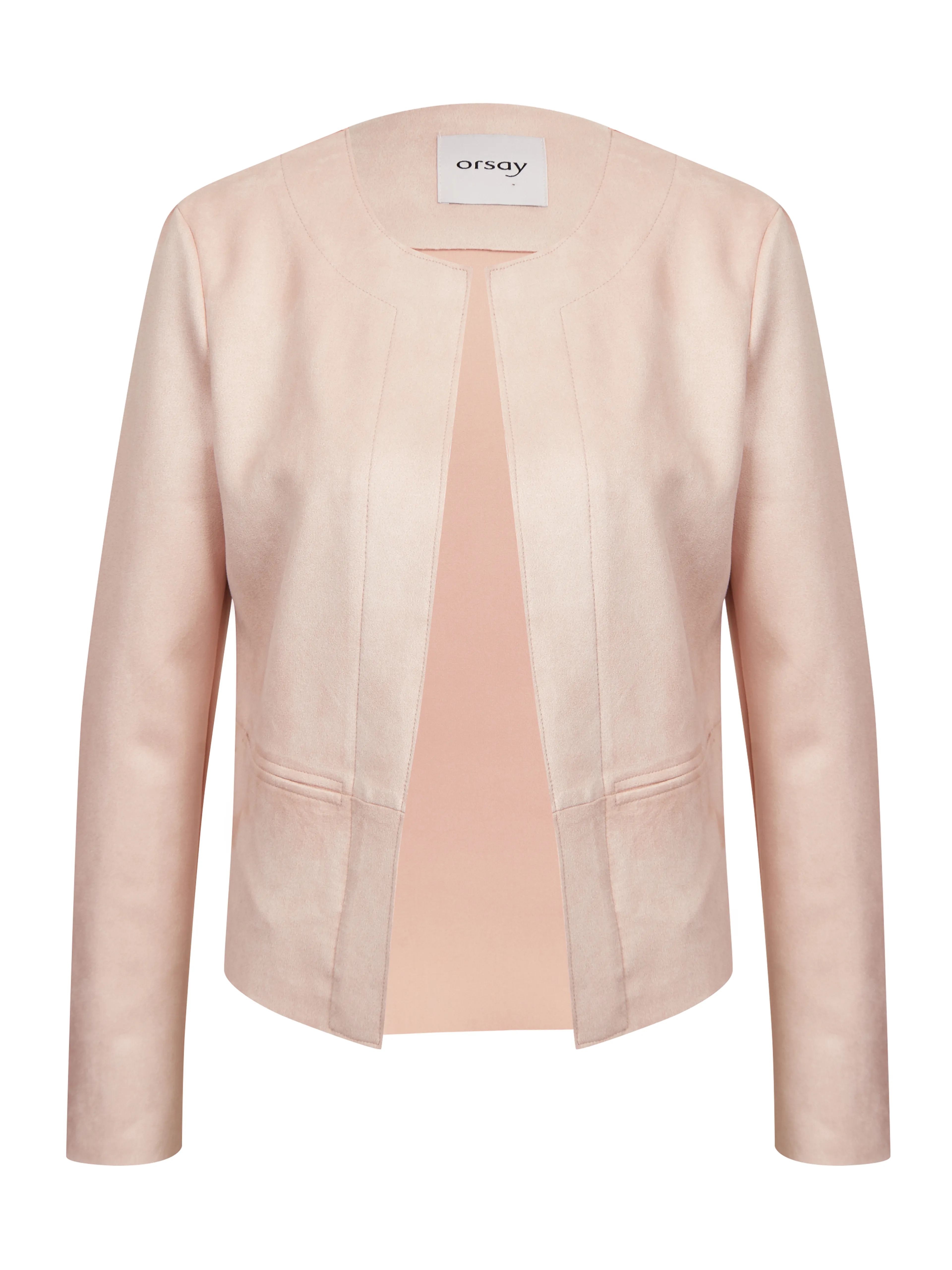 Apricotfarbene Damenjacke Wildleder ORSAY