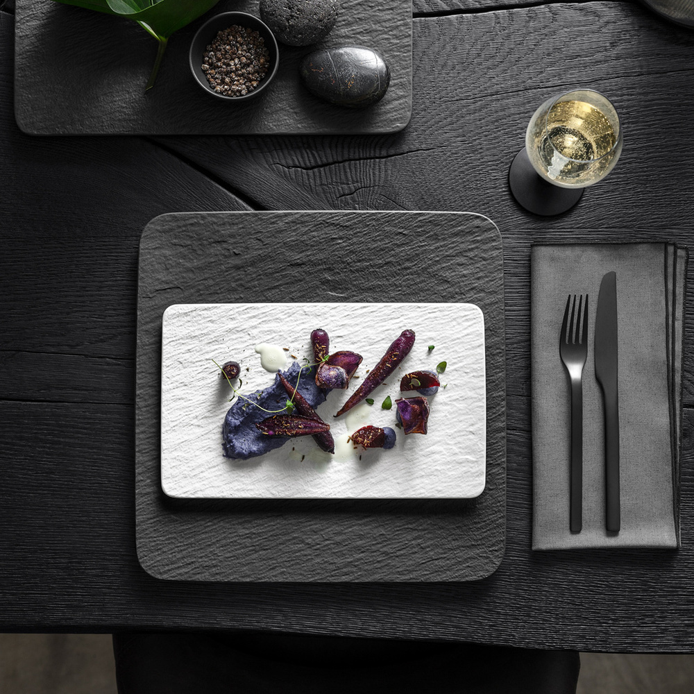 Villeroy & Boch Assiette multifonction rectangulaire Manufacture Rock blanc vaisselle
