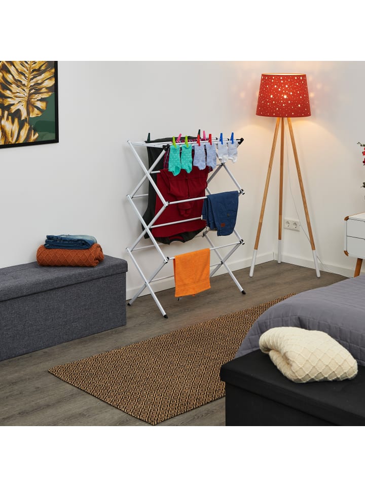 relaxdays Wäscheständer in Weiß  - (B)73 x (H)105 x (T)37 cm günstig kaufen onesize