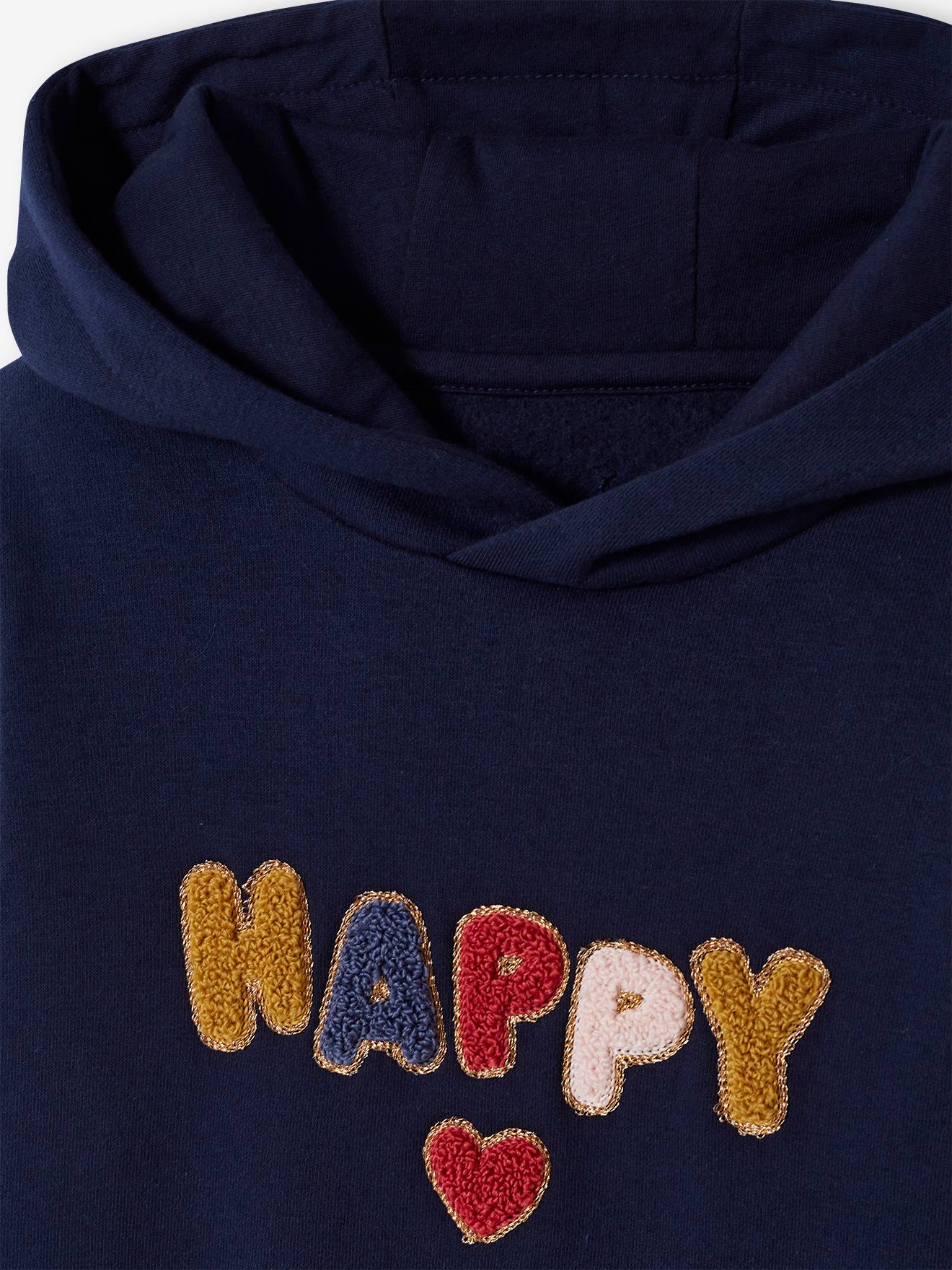 Vertbaudet Mädchen Sweatkleid mit Kapuze - grün