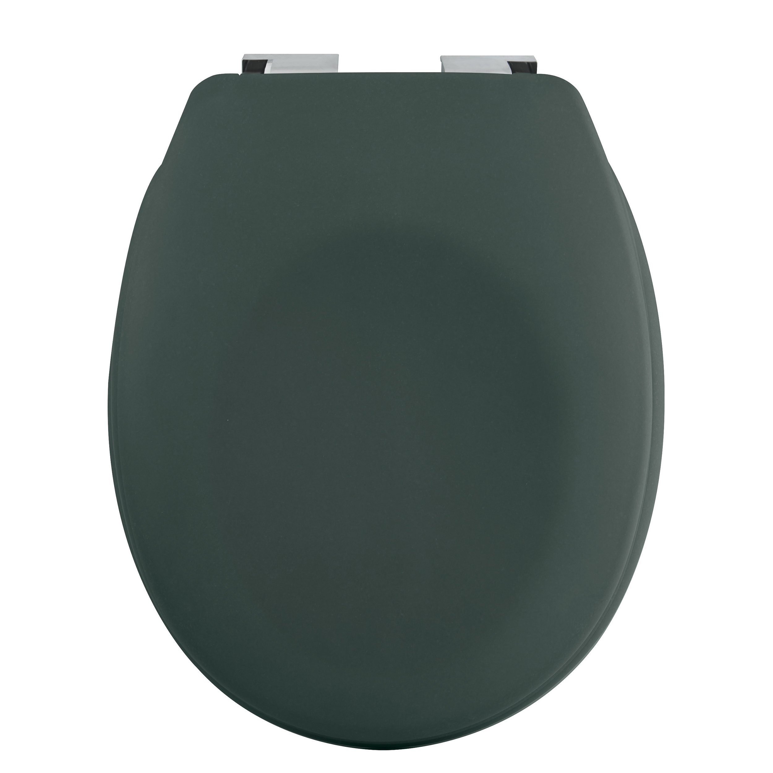 spirella WC-Sitz NEELA, Premium Toilettendeckel aus leichtem Duroplast Kunststoff, hohe Stabilität, langlebig, bruchsicher, Soft Close Absenkautomatik, oval, neue Trendfarben in angesagter matt Optik, dunkelgrün