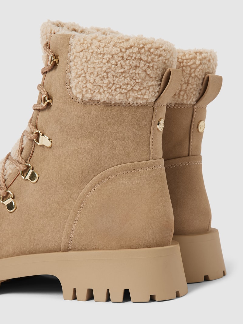 Snow Boots mit Teddyfell in hellbraun