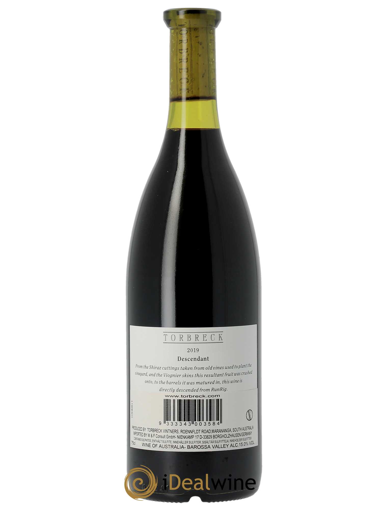 Barossa Valley Torbreck Descendant  2019 - Lot de 1 Bouteille