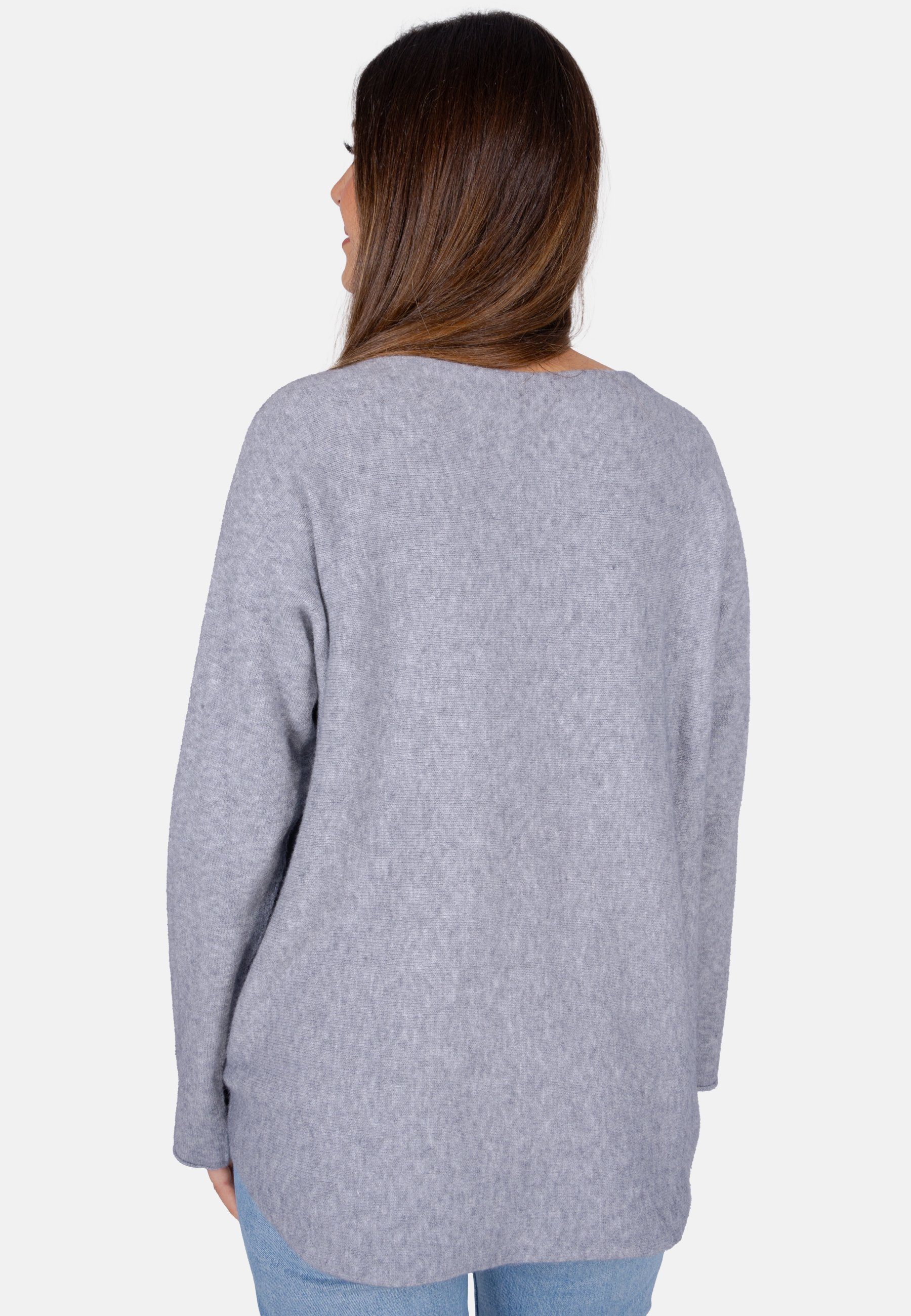 Seasons of April V-Ausschnitt-Pullover Lara Locker geschnittener Pulli mit V-Ausschnitt und in Uni Farben