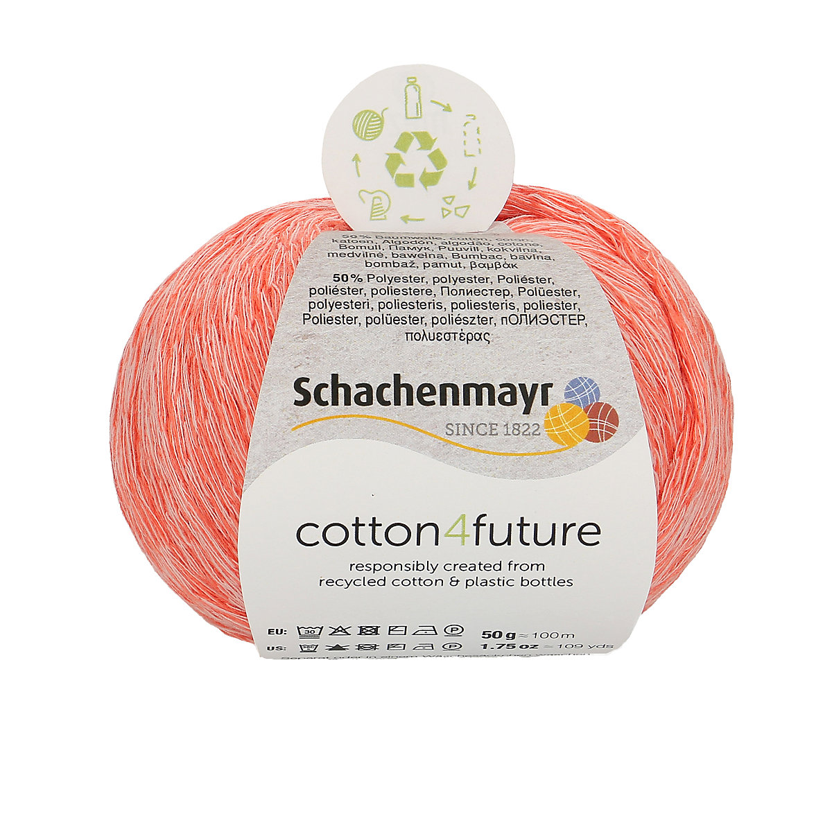 Handstrickgarne cotton4future, 50g Coral