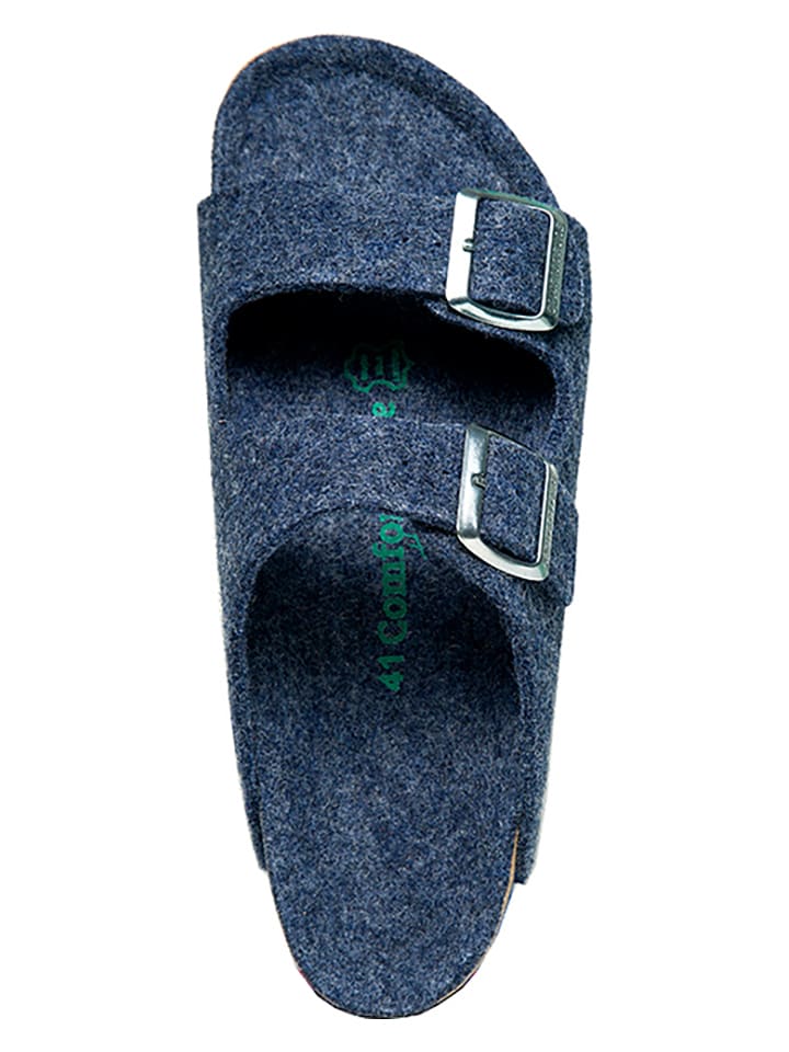 Comfortfusse Pantoletten in Dunkelblau günstig kaufen