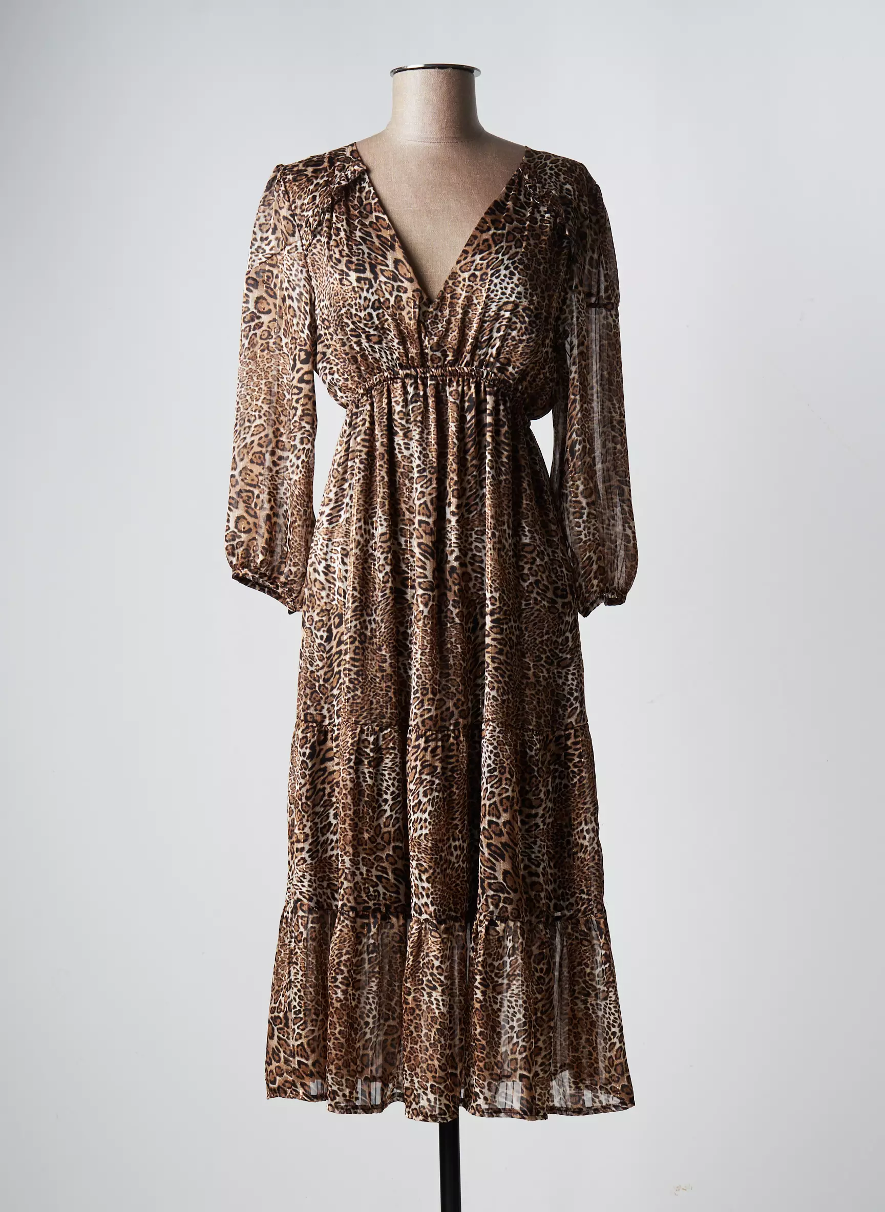 Vintage Love Robes Mi Longues Femme couleur marron