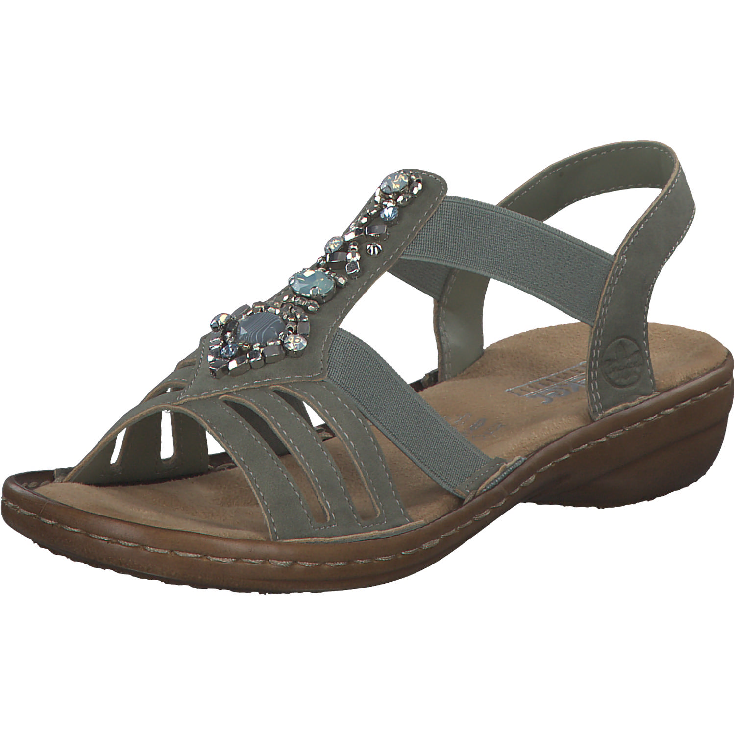 Rieker 60839, Keilsandaletten, Damen, schilf