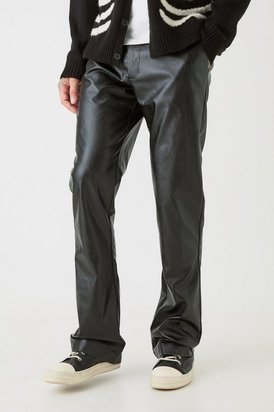 Tall Slim-Fit PU-Schlaghose