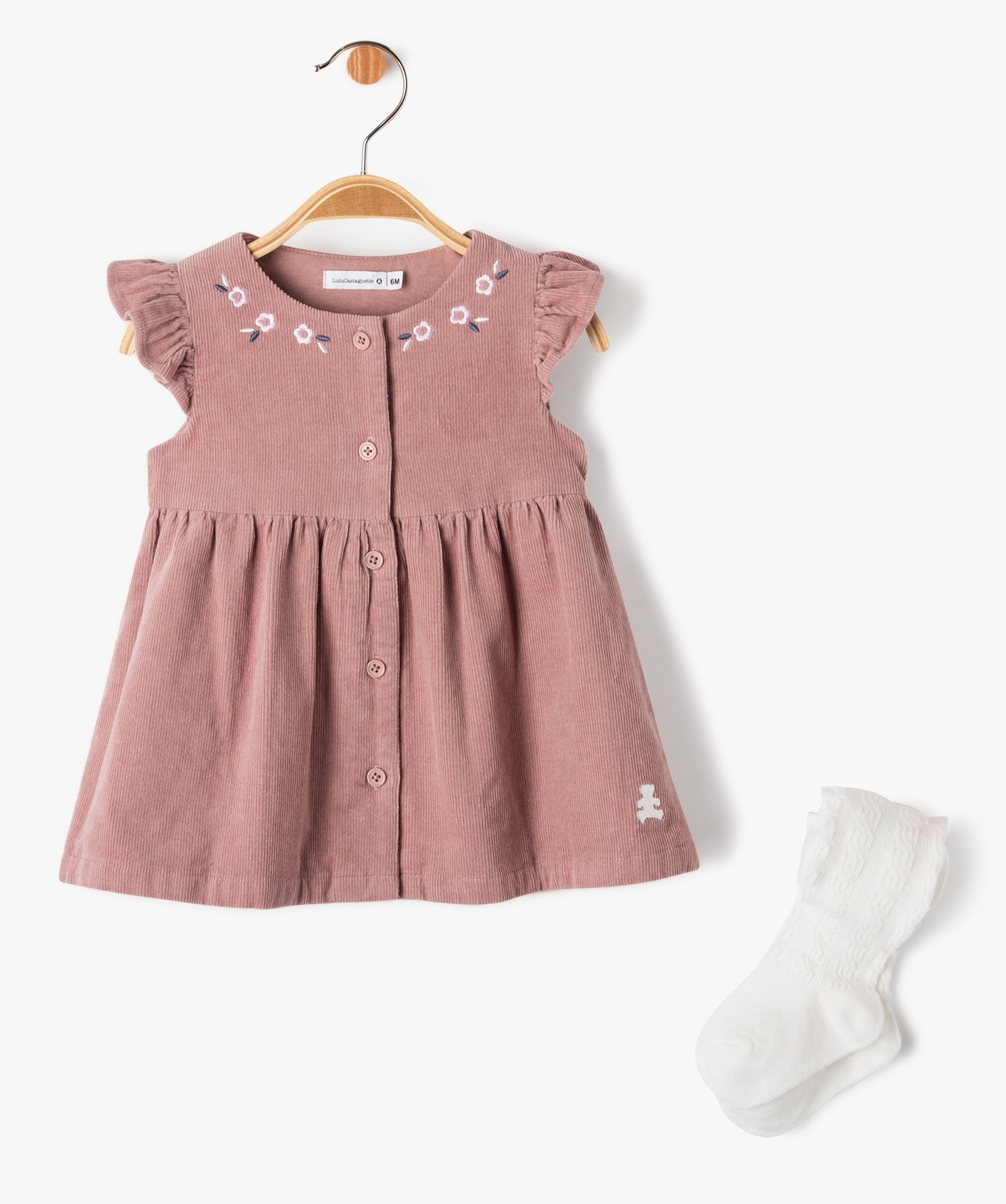 Ensemble 2 pièces robe + collants bébé fille - LuluCastag... rose | GEMO