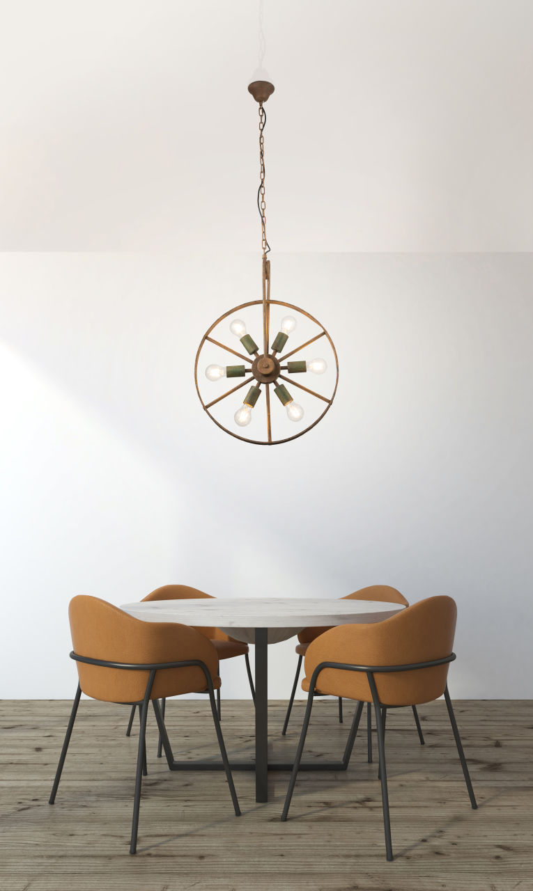 Globo Lighting - TONU - Hängeleuchte Metall grün, 6x E27