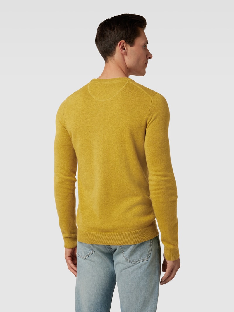 Strickpullover in melierter Optik in senfgelb meliert