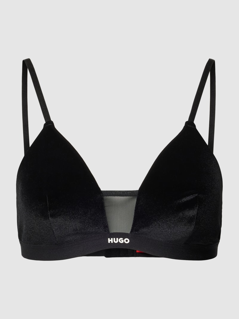 BH mit Label-Print Modell 'Velvet' in schwarz