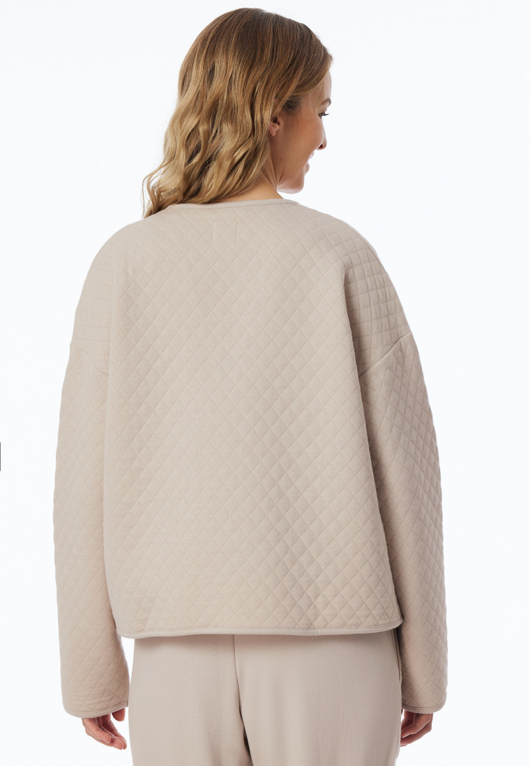 Jacke Jersey-Quiltstoff und Sweatware beige - Mix+Relax