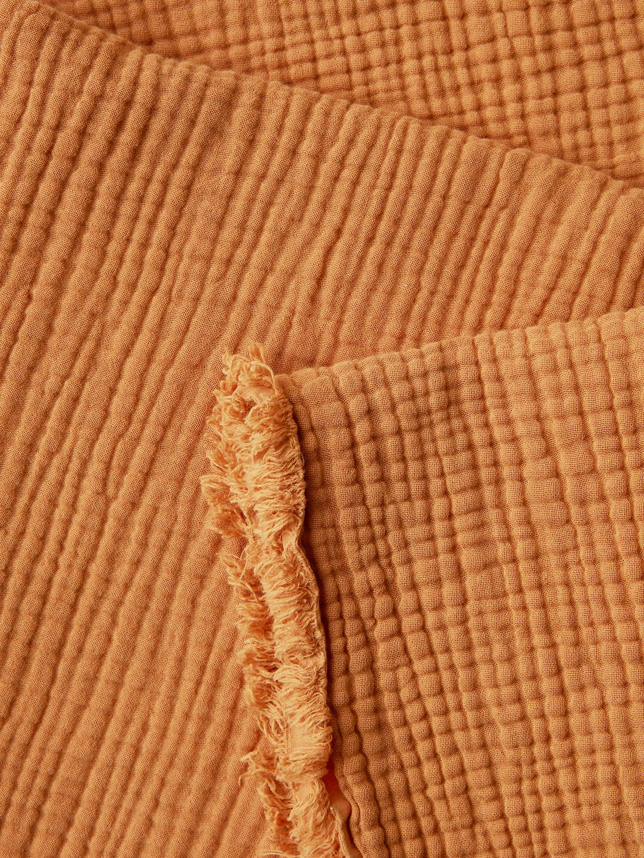 Couverture en gaze de coton bio caramel