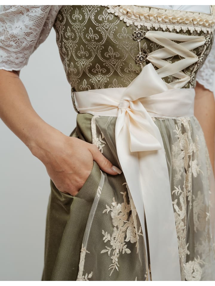 Hofglanz Dirndl in grün/beige günstig kaufen