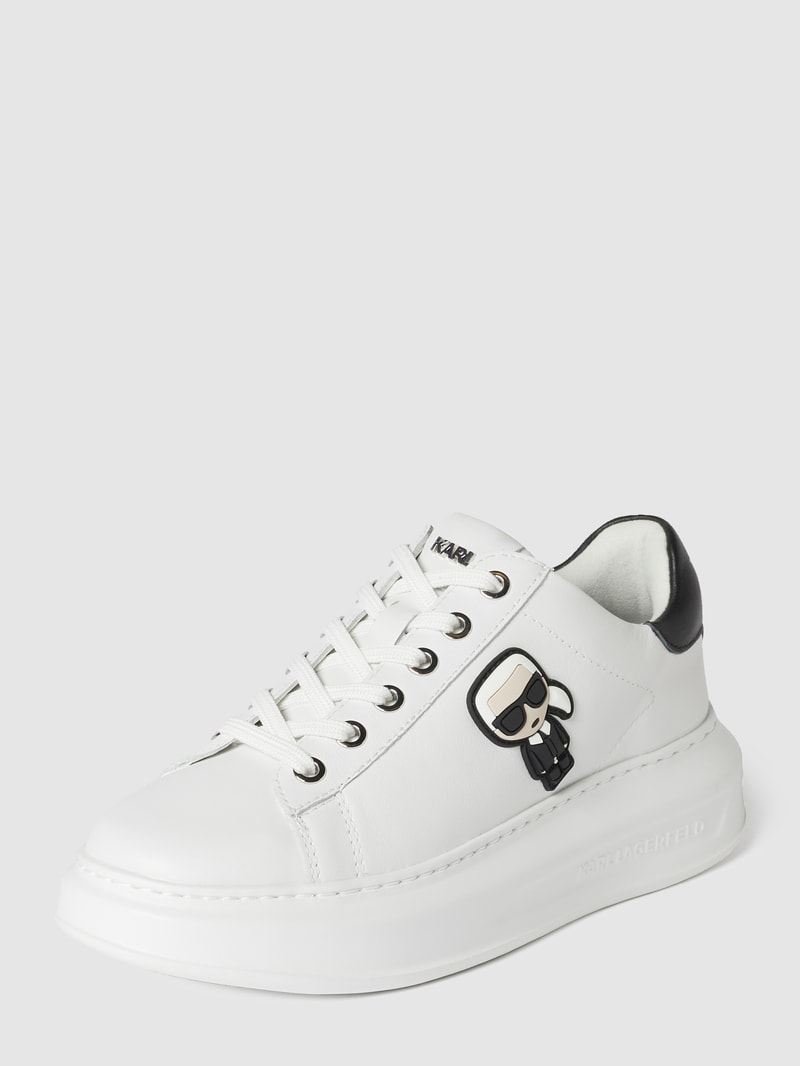 Sneaker aus Leder Modell 'Kapri' in offwhite