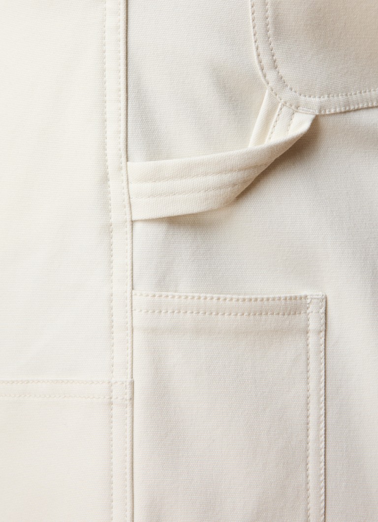 Blugi Moncler cu croială largă și imprimeu colorat distressed