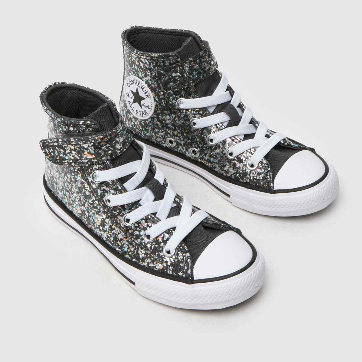 Converse svarta multifärgade all star hi 1v flickor juniorsneakers