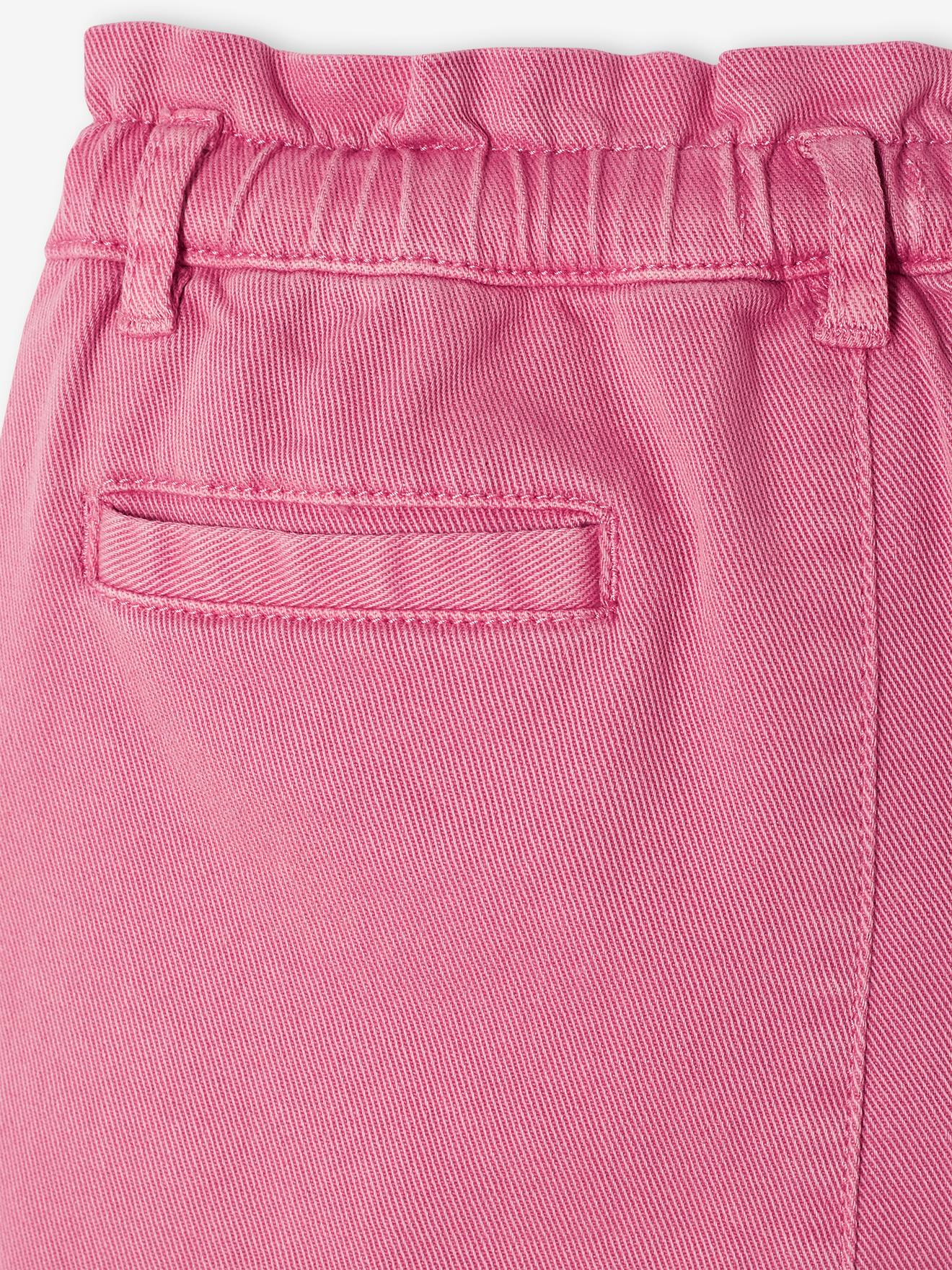 Vertbaudet Mädchen Paperbag-Rock mit Schleife - rosa