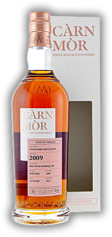 Glenlossie Càrn Mòr Strictly Limited 12 Years 2009/2021 Red Wine Barriques 47,5% Glenlossie Càrn Mòr Strictly Limited 12 Years 2009/2021 Red Wine Barriques 47,5%  Alter 09/21 - 0,7	 Liter - Vol 47,5%