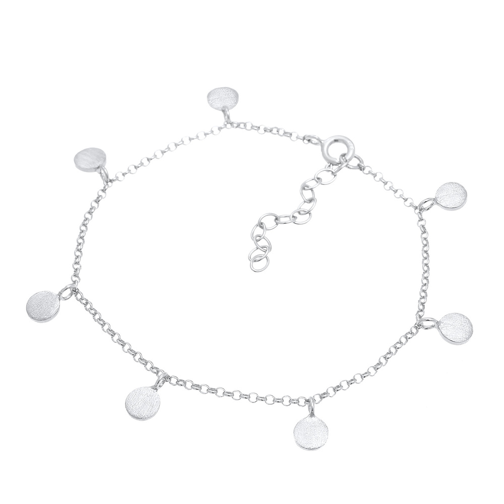 Elli Elli Bracelet Cercle Plaquettes Pièces de Monnaie Géo Basic Ajustable Bracelet Fe Bracelet