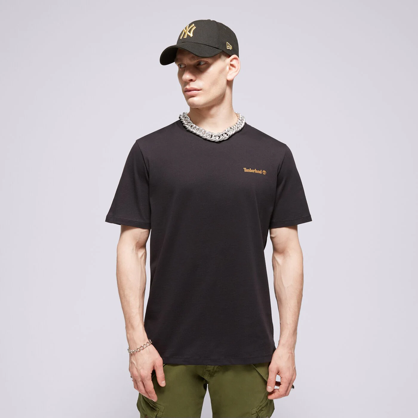 TIMBERLAND T-SHIRT SMALL LOGO PRINT TEE Schwarz