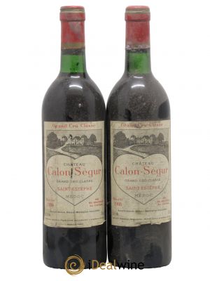Château Calon Ségur 3ème Grand Cru Classé  1986 - Lot de 2 Bouteilles