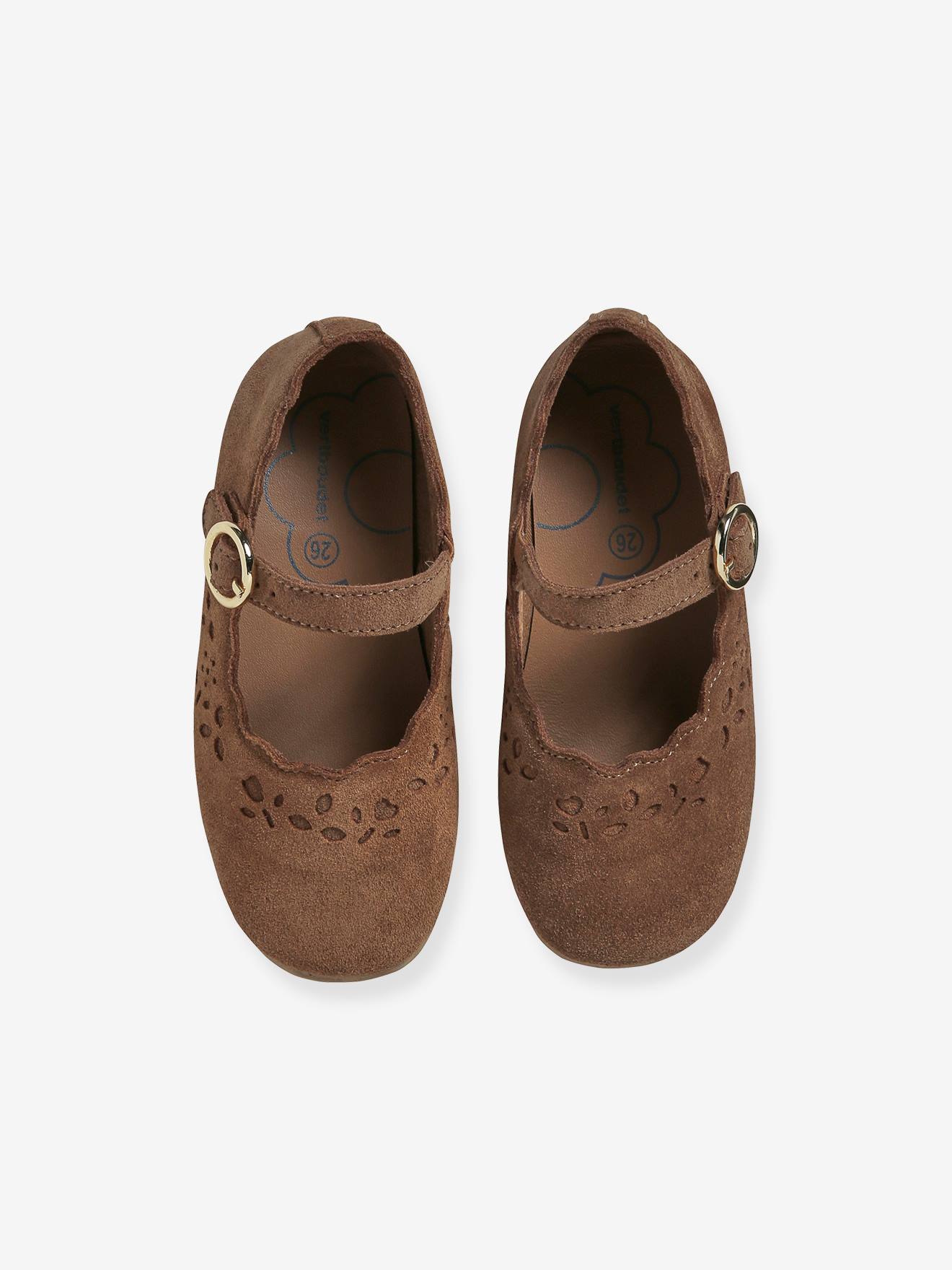 Vertbaudet Mädchen Ballerinas mit Anziehtrick - braun