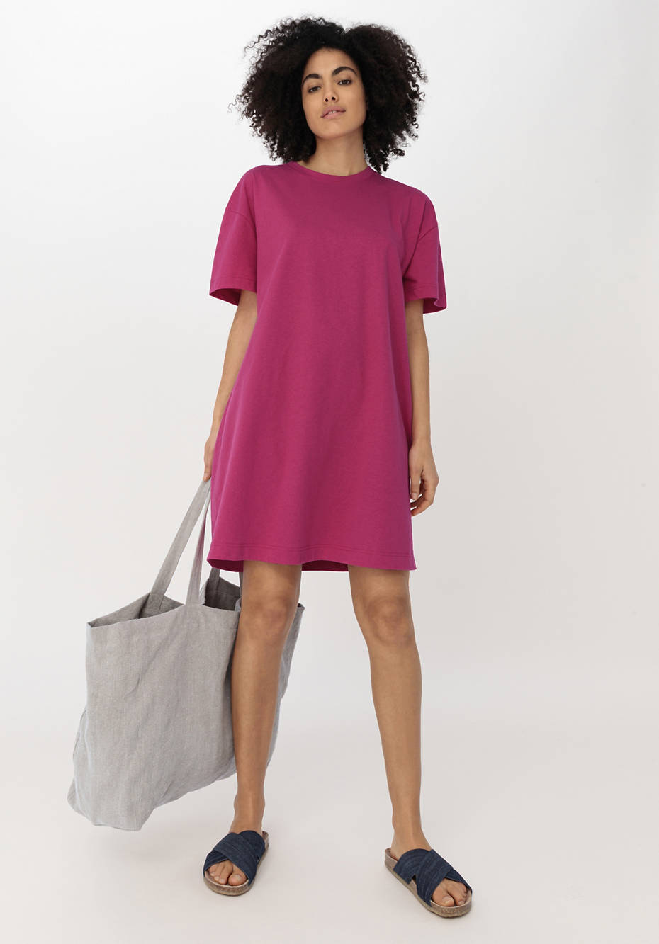 T-Shirt Kleid aus Bio-Baumwolle mit Hanf