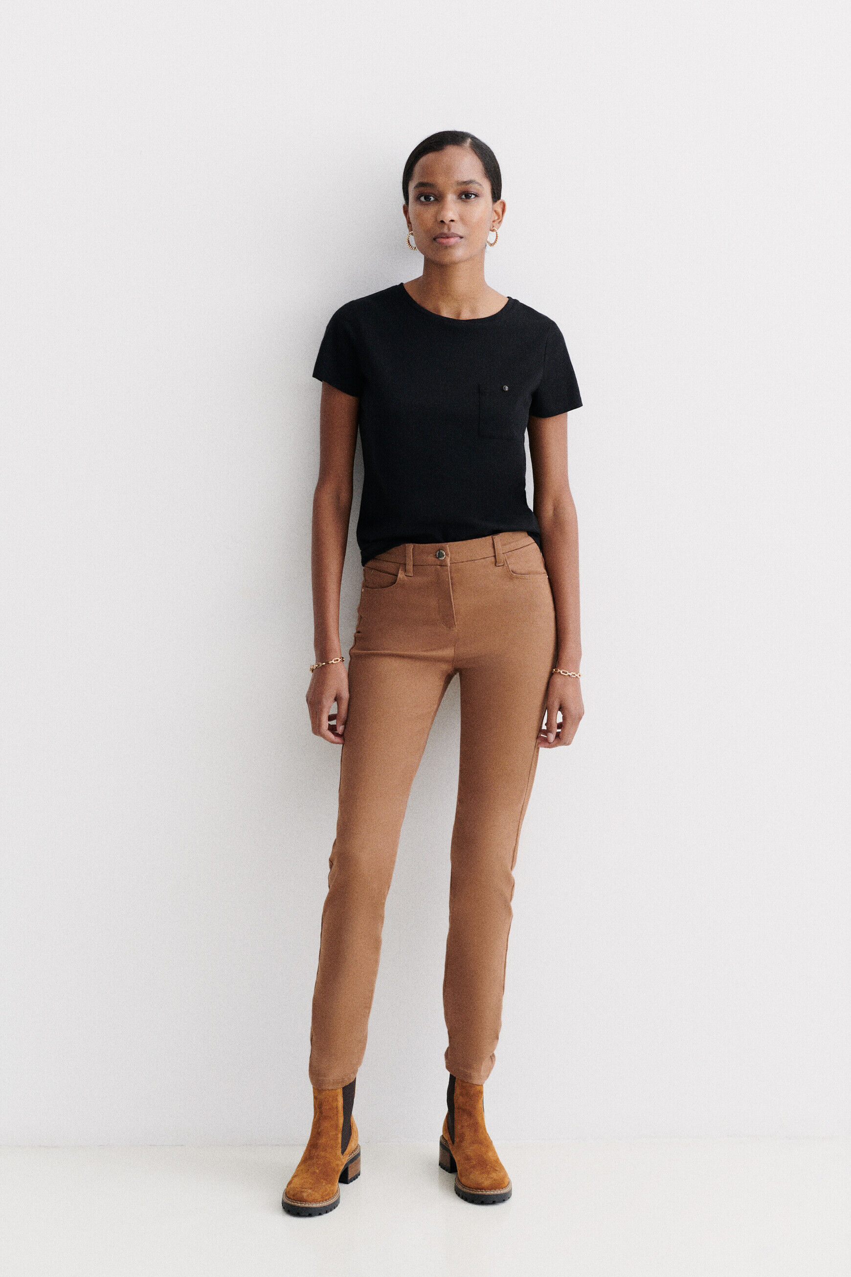 pantalon tony b camel femme