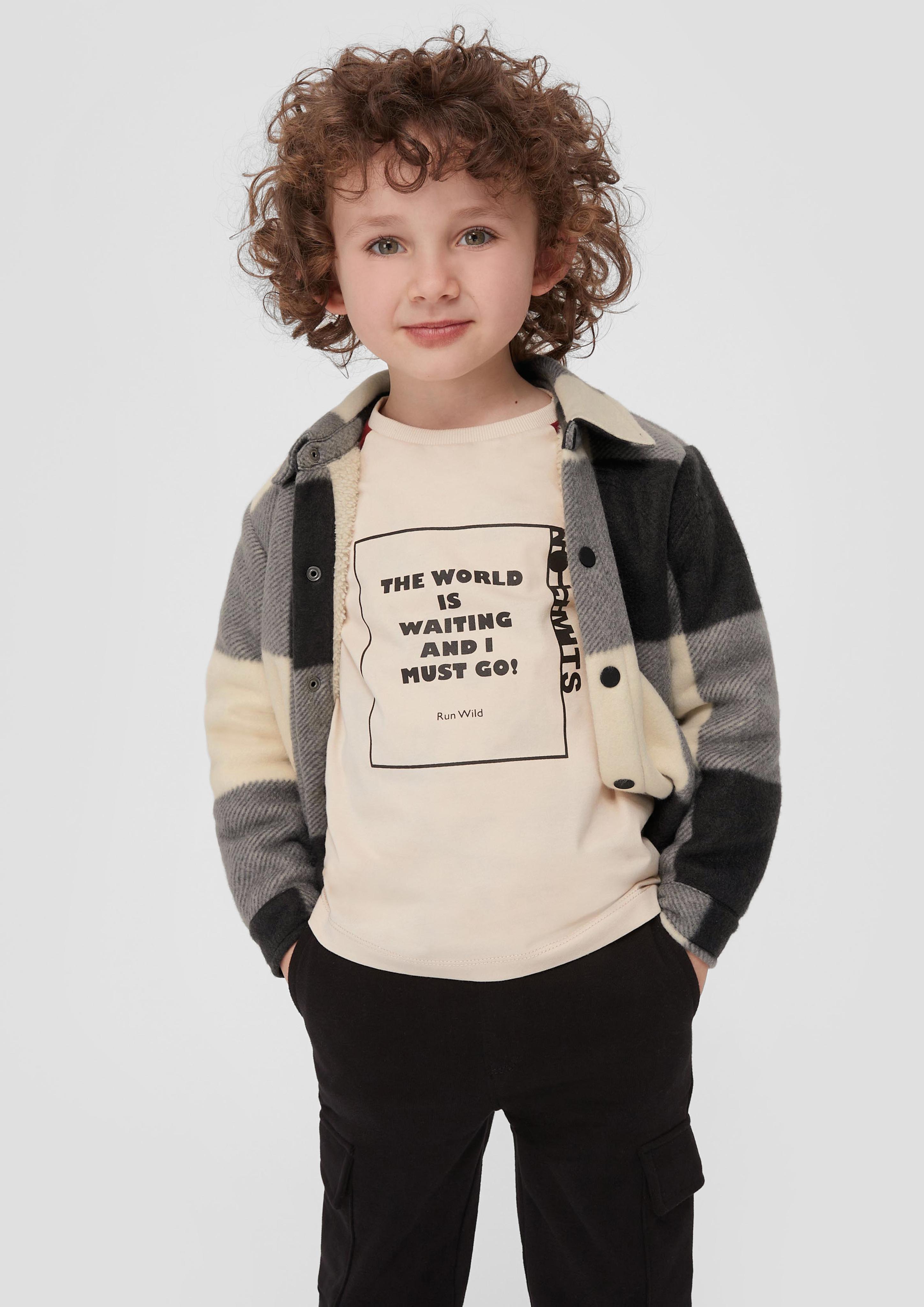 Loose: Overshirt mit Teddyfutter  2137494-99N0