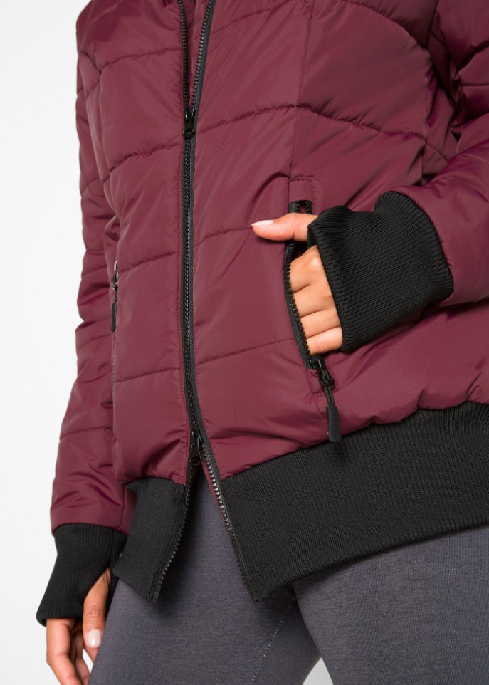 Outdoor-Steppjacke mit bedrucktem Futter