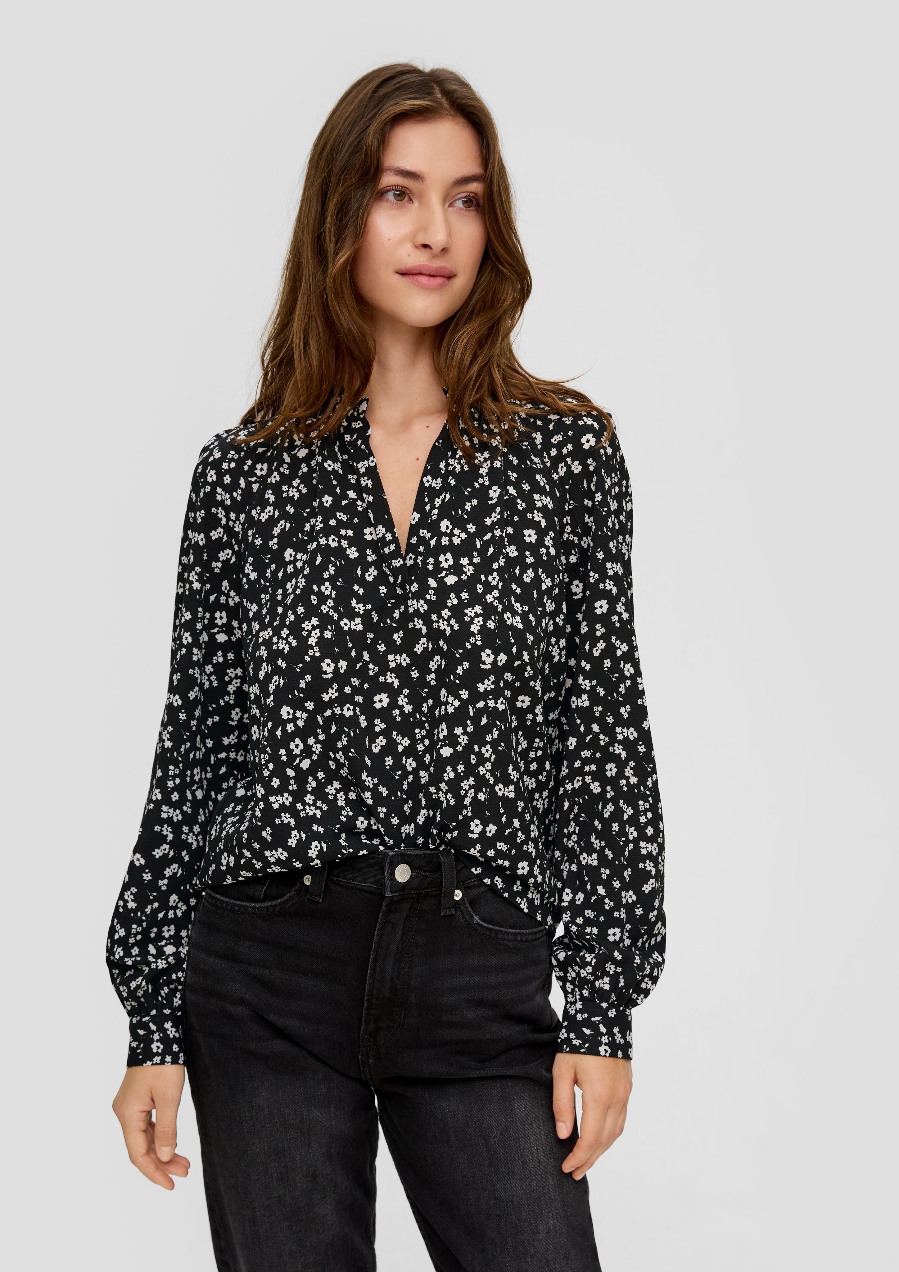 Crêpe-Bluse mit All-over-Print  2134677-99A6