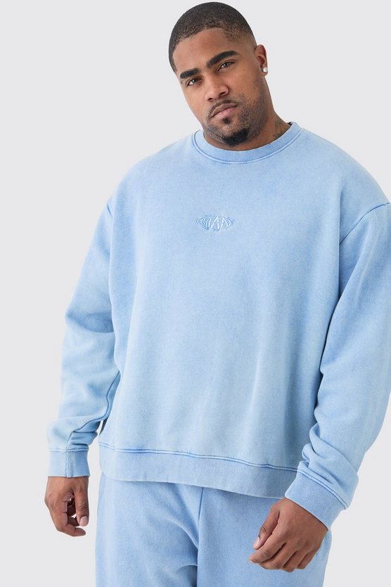 Plus kastiger Oversize Man Sweatshirt-Trainingsanzug