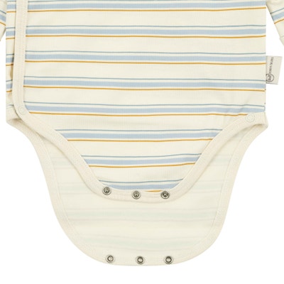 Wickelbody langarm, beige für Jungs