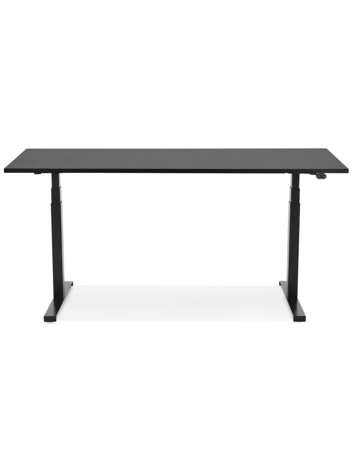 KADIMA DESIGN Schreibtisch 140x70 cm elektrisch höhenverstellbar ergonomisch in Schwarz günstig kaufen