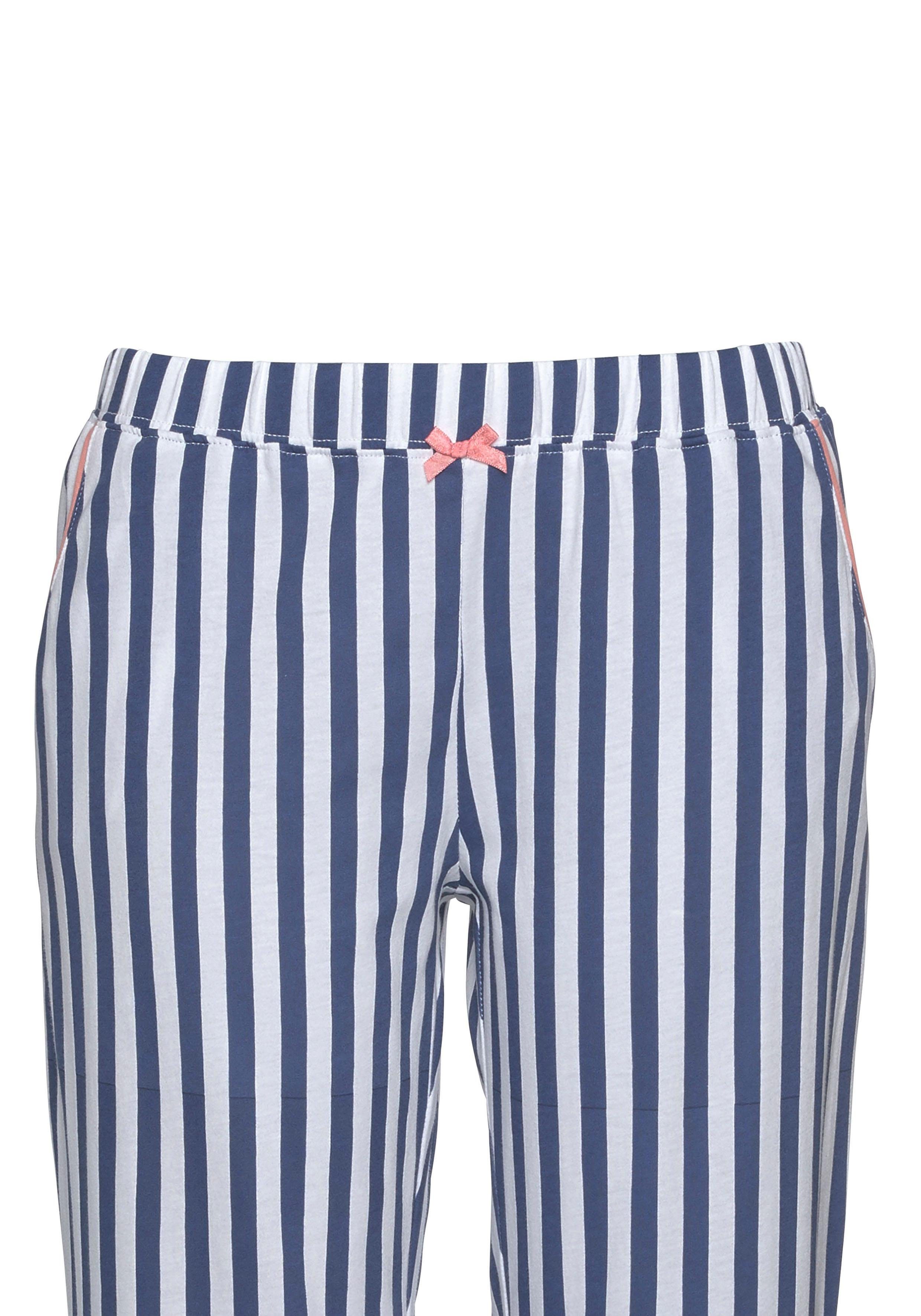 H.I.S Pyjama (2 tlg., 1 Stück) in klassischem Schnitt mit Streifenmuster