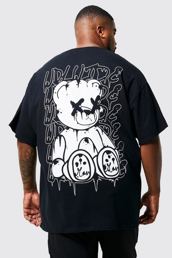 Plus T-Shirt mit Teddy Print