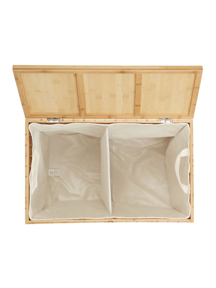 relaxdays Wäschesammler in Natur - (B)56 x (H)62 x (T)35 cm günstig kaufen onesize