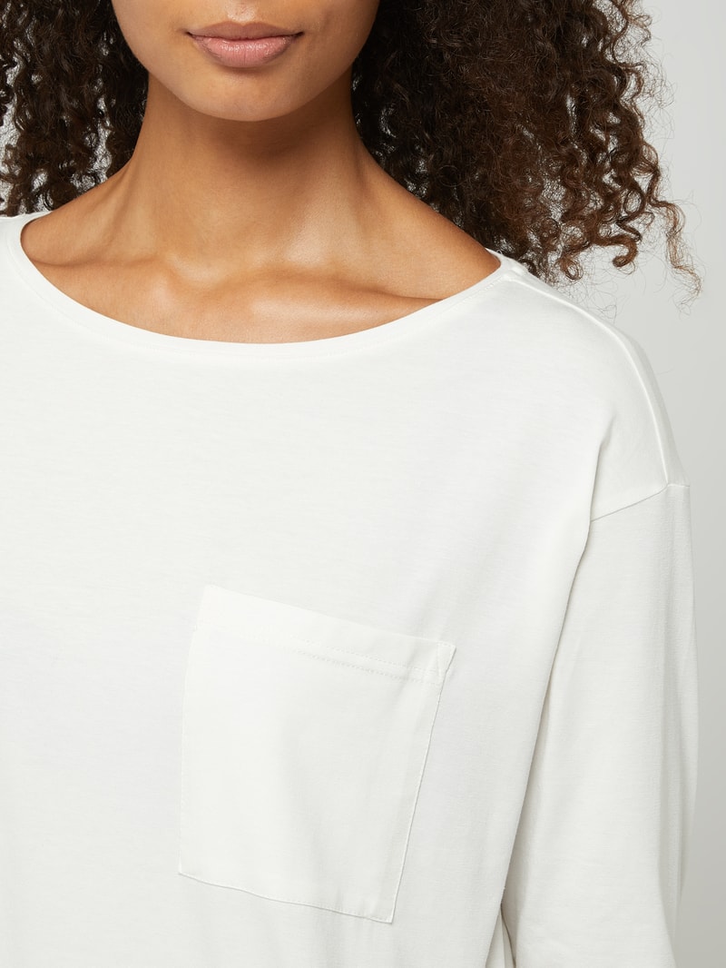 Lounge-Oberteil aus Baumwollmischung Modell 'Night2Day' in offwhite
