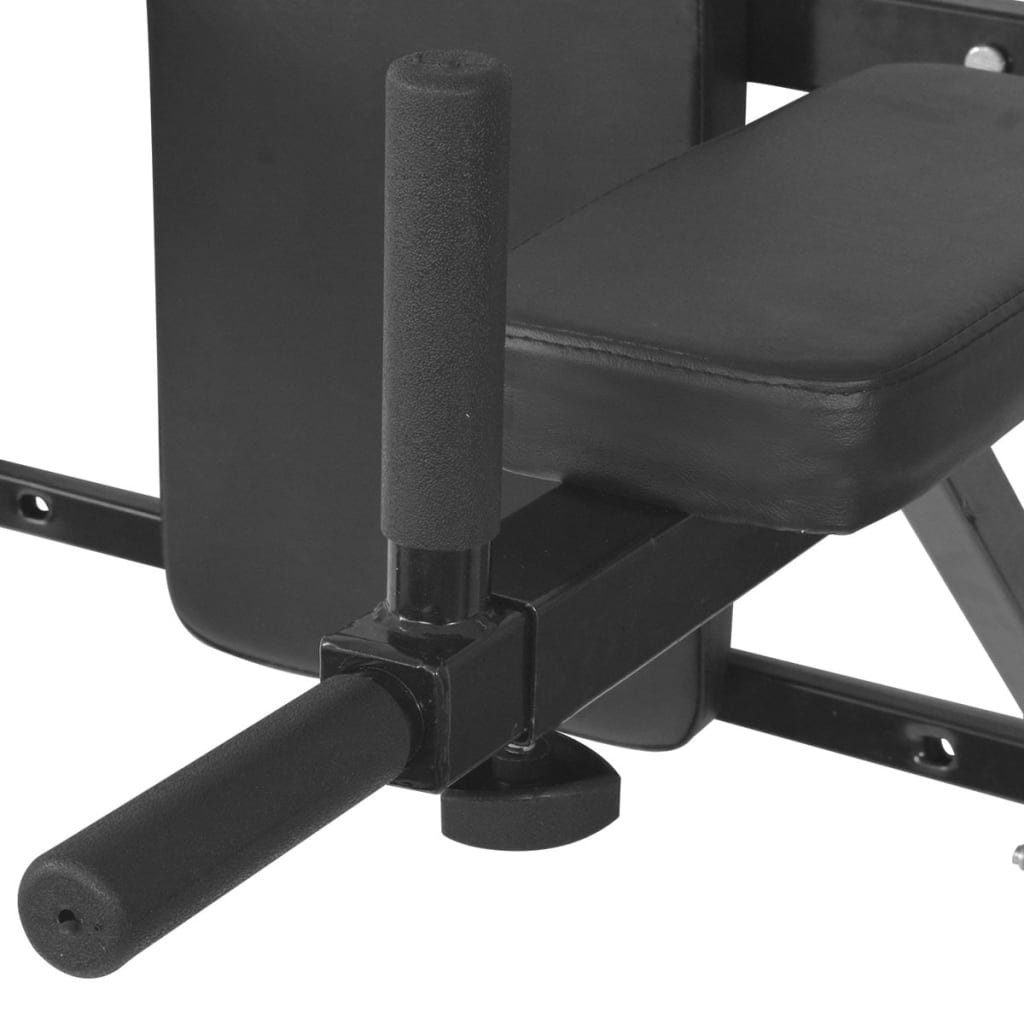vidaXL Kraftstation Fitness-Dipstation zur Wandmontage Schwarz