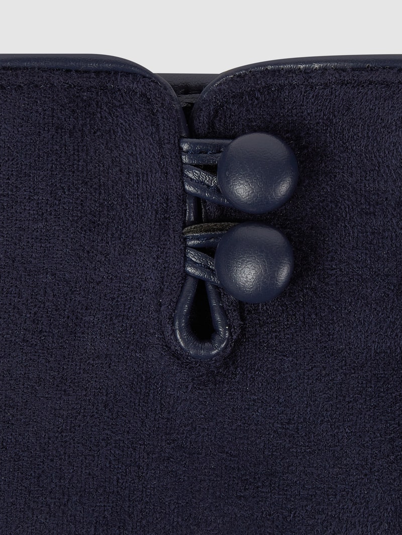 Touchscreen-Handschuhe in Veloursleder-Optik in marineblau