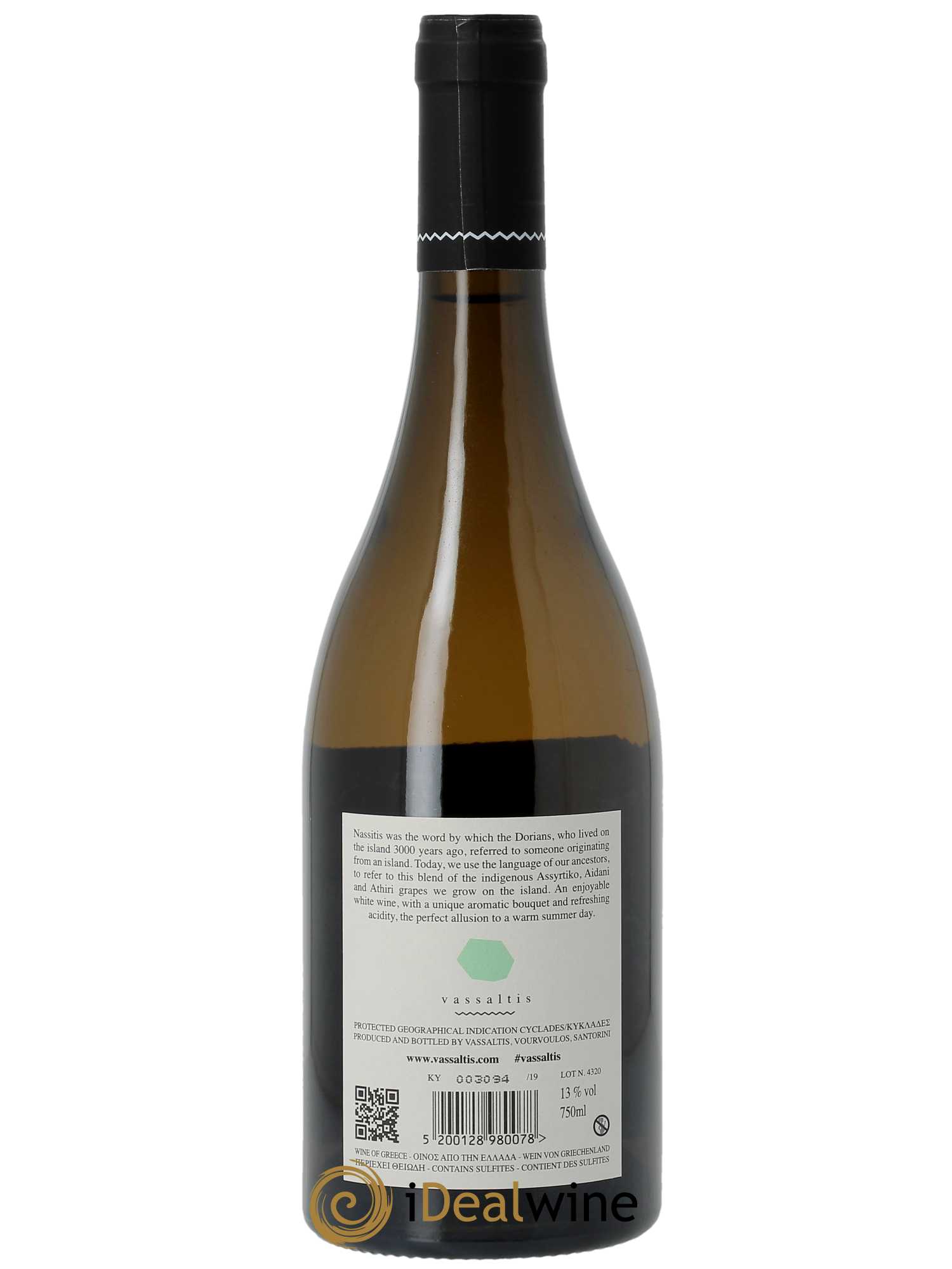 IGP Cyclades Vassaltis Nassitis  2019 - Lot de 1 Bouteille